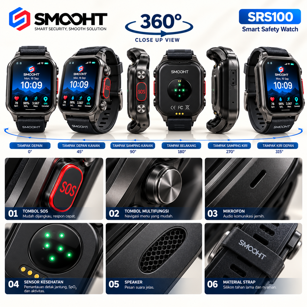 SMOOHT Smart Safety Watch