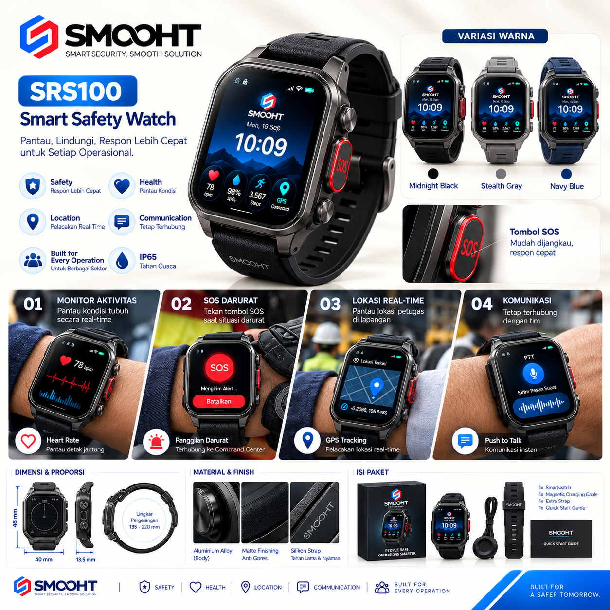 SMOOHT Smart Safety Watch