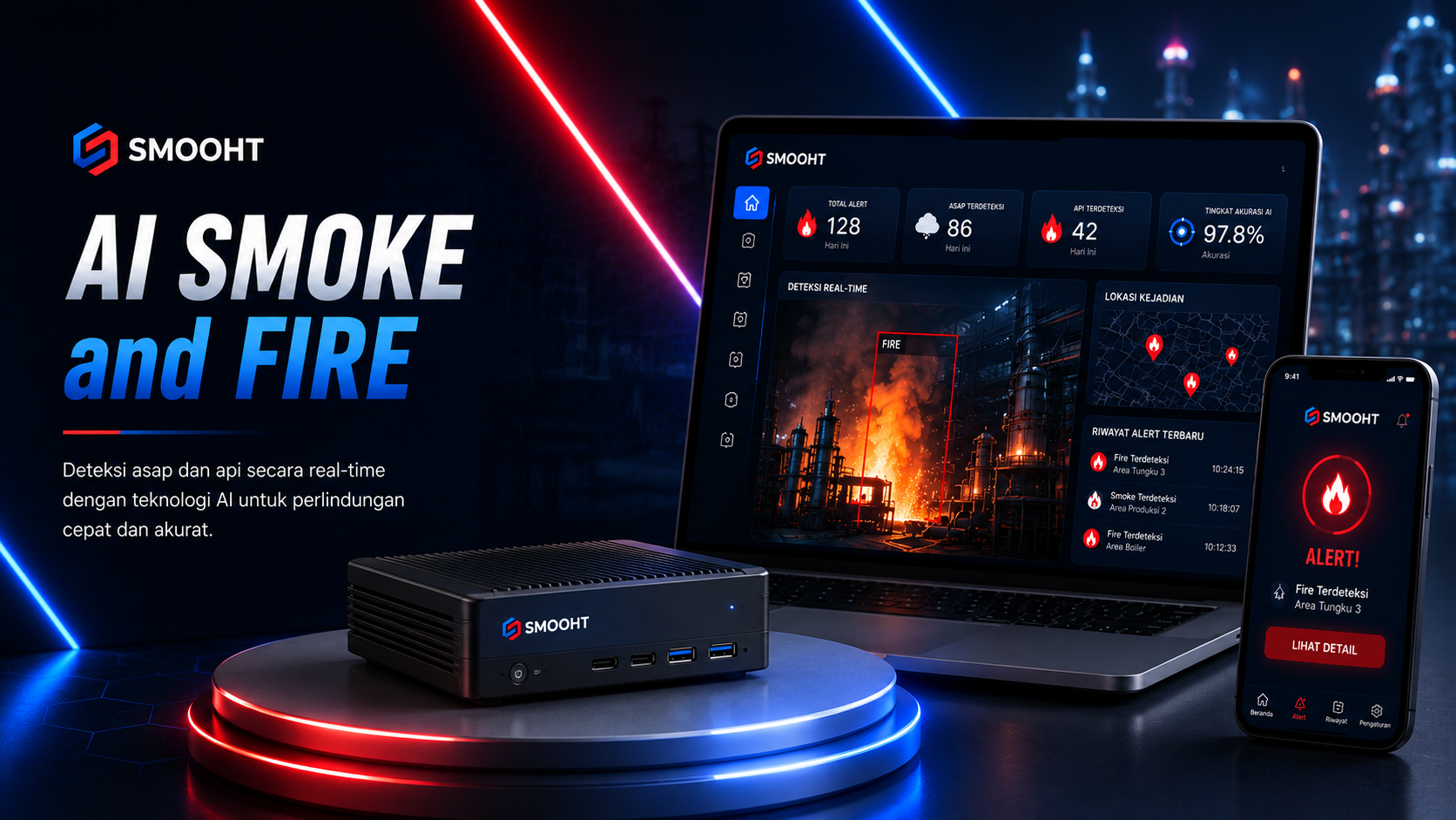 SMOOHT AI Smoke and Fire Detection